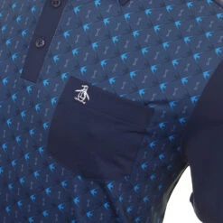 Original Penguin 50's Novelty Print Polo - Navy -Butikk Garmin OP Novelty Print Navy 4