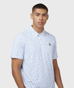 Original Penguin Micro Octopus Print Polo - Hvit -Butikk Garmin OP Octopus Polo Wht 4