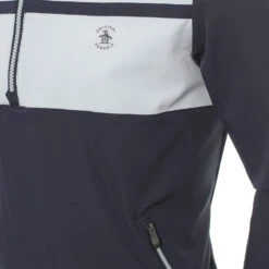 Original Penguin Rain Or Shine 1/4 Zip Vindjakke - Navy -Butikk Garmin OP Rain Or Shine Jkt Nvy 4