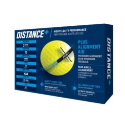 Taylormade Distance + - Gul - 12 Golfballer -Butikk Garmin TMDistanceGul 4